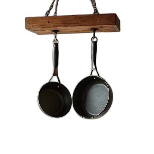 jewelry, food, 3d render, pot, rack, two, pots, pans transparent PNG cut-out