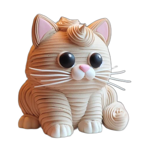 animal, creature, 3d render, photorealistic, concept art, life-like, cake, portrays transparent PNG cut-out