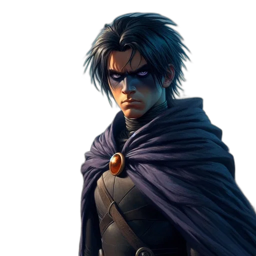 jacket, staff, face, concept art, comic book art, fantasy art, anime, blue transparent PNG cut-out