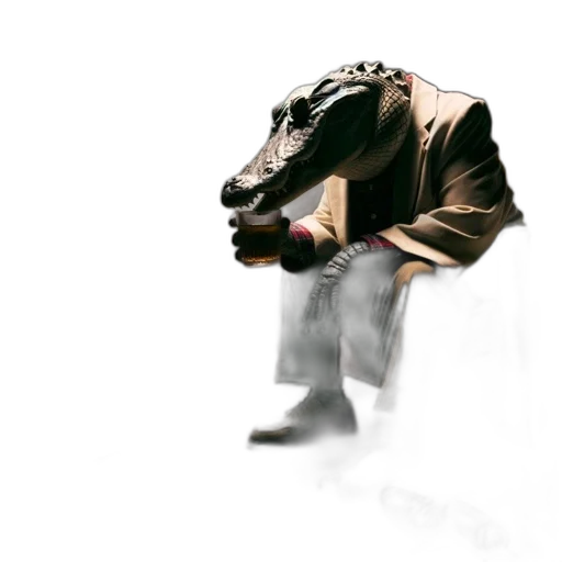 jacket, mask, creature, animal, photorealistic, concept art, 3d render, cyberpunk transparent PNG cut-out