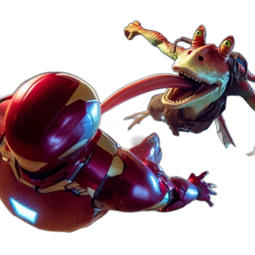 dragon, creature, robot, animal, concept art, 3d render, alien, reddish transparent PNG cut-out