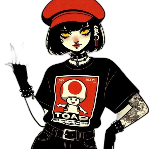 staff, hat, comic book art, cartoon, concept art, fantasy art, red, animated transparent PNG cut-out
