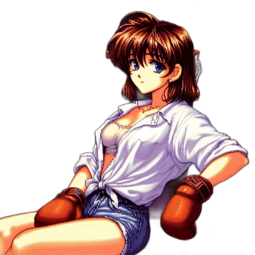 jacket, robot, weapon, dress, pixel art, vaporwave, anime, concept art transparent PNG cut-out