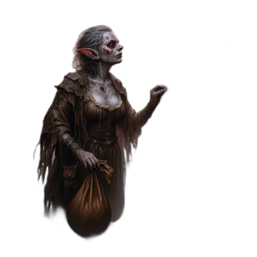 creature, mask, staff, concept art, fantasy art, photorealistic, 3d render, dark transparent PNG cut-out