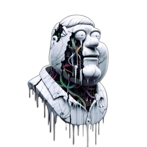 robot, face, jacket, mask, cyberpunk, vaporwave, concept art, 3d render transparent PNG cut-out