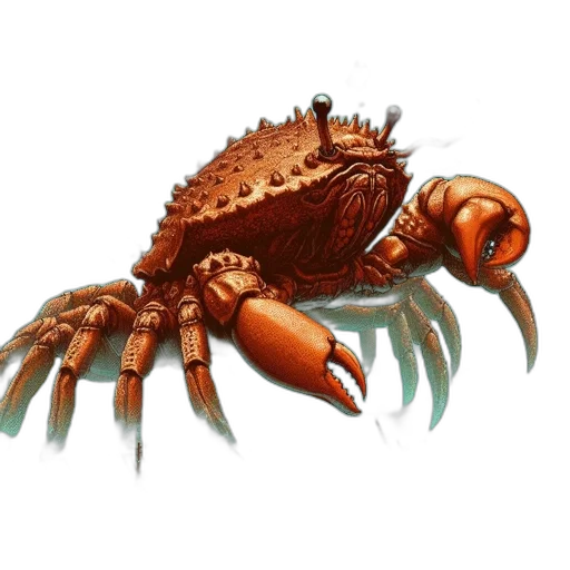 creature, animal, food, crown, concept art, 3d render, photorealistic, fantasy art transparent PNG cut-out