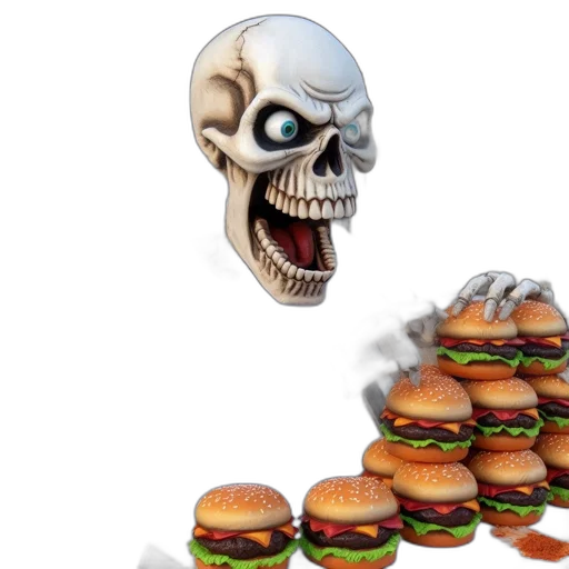 food, creature, robot, weapon, concept art, 3d render, photorealistic, pixel art transparent PNG cut-out