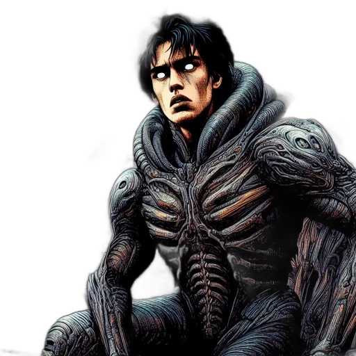 creature, animal, face, comic book art, concept art, fantasy art, photorealistic, character transparent PNG cut-out