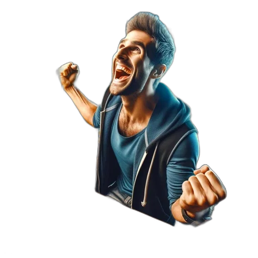 jacket, face, weapon, concept art, 3d render, pixel art, cartoon, man transparent PNG cut-out