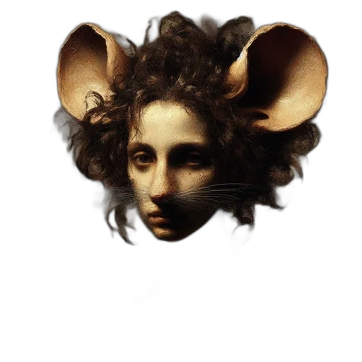 mask, face, creature, hair, photorealistic, fantasy art, concept art, 3d render transparent PNG cut-out