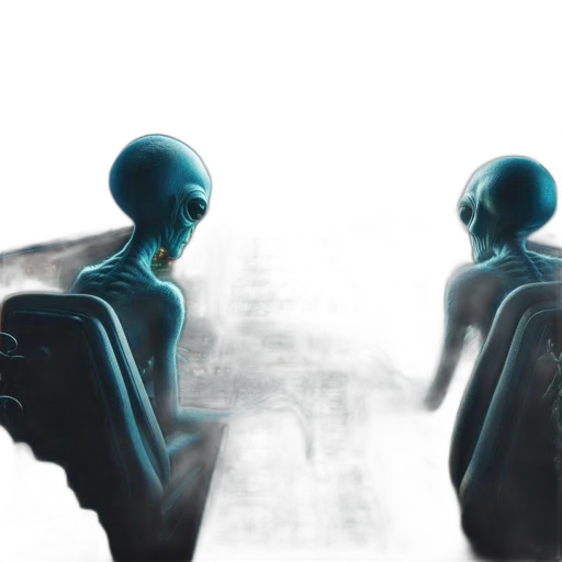 robot, dress, concept art, 3d render, vaporwave, photorealistic, outer space, underwater transparent PNG cut-out