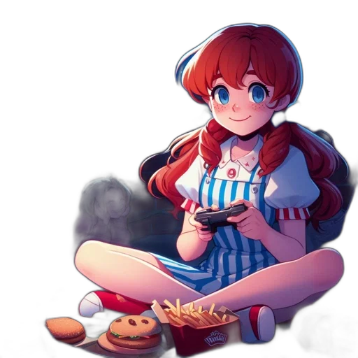 food, dress, robot, weapon, pixel art, concept art, anime, watercolor transparent PNG cut-out