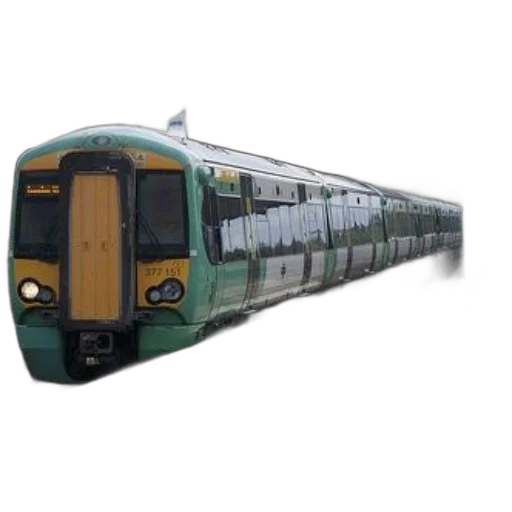 weapon, 3d render, photorealistic, green, yellow, train, stationed, platform transparent PNG cut-out
