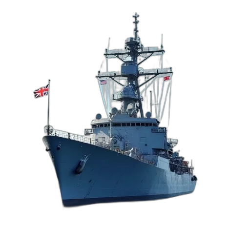 weapon, 3d render, concept art, photorealistic, large, grey, naval, ship transparent PNG cut-out