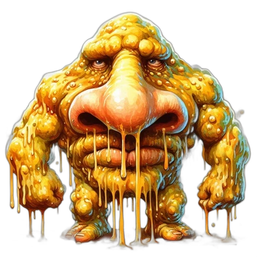 creature, face, mask, concept art, photorealistic, fantasy art, golden, fantastical transparent PNG cut-out