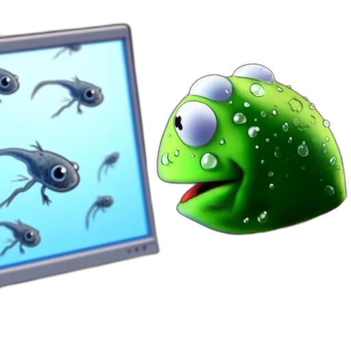 creature, animal, concept art, 3d render, photorealistic, underwater, anthropomorphic, frog-like transparent PNG cut-out