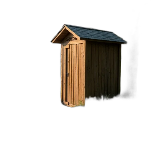 building, furniture, animal, umbrella, 3d render, concept art, photorealistic, wooden transparent PNG cut-out