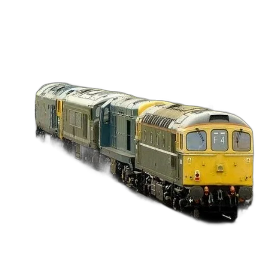 3d render, photorealistic, yellow, train, number, traveling, down, tracks transparent PNG cut-out