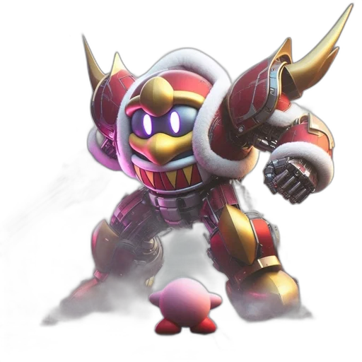robot, weapon, mask, staff, concept art, 3d render, vaporwave, pixel art transparent PNG cut-out