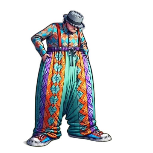 hat, jacket, dress, staff, concept art, vaporwave, colorful, monochrome transparent PNG cut-out