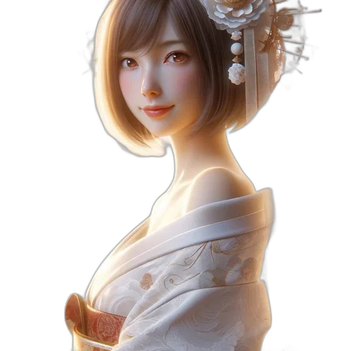dress, face, crown, robot, fantasy art, photorealistic, concept art, 3d render transparent PNG cut-out