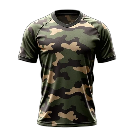 3d render, green, earth tones, image, camo, jersey transparent PNG cut-out