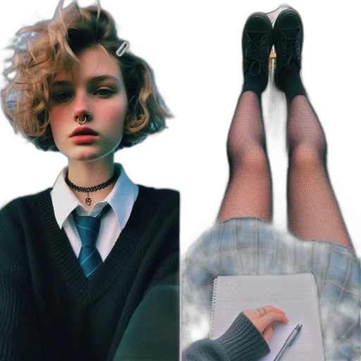 jacket, shoes, dress, photorealistic, concept art, vaporwave, 3d render, dark transparent PNG cut-out