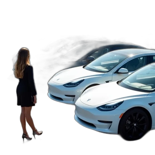 car, robot, concept art, 3d render, photorealistic, parking, lot, filled transparent PNG cut-out