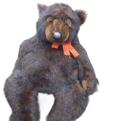 creature, animal, staff, 3d render, large, stuffed, bear, orange transparent PNG cut-out