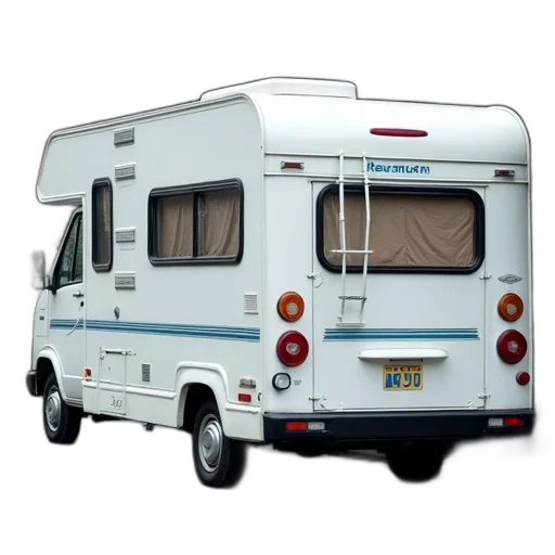 car, 3d render, white, recreational, vehicle, word, ajo, side transparent PNG cut-out