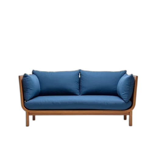 furniture, crown, 3d render, concept art, photorealistic, blue, sleek, modern transparent PNG cut-out