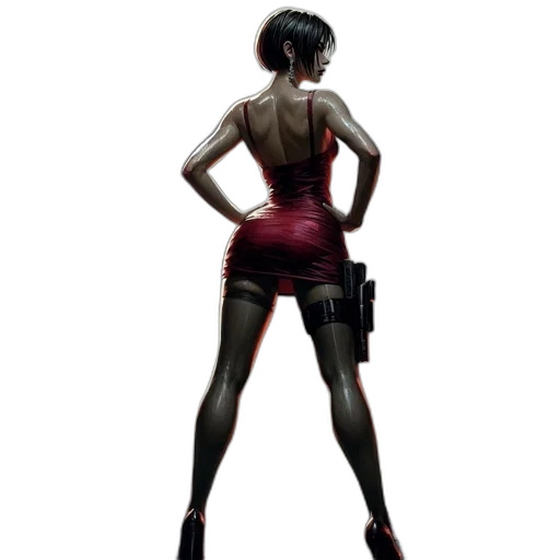 weapon, staff, dress, robot, concept art, cyberpunk, 3d render, pixel art transparent PNG cut-out