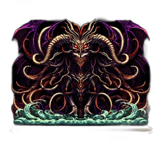 dragon, creature, mask, animal, fantasy art, pixel art, concept art, comic book art transparent PNG cut-out