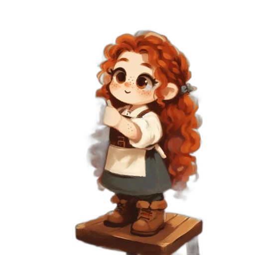 staff, dress, weapon, pixel art, concept art, fantasy art, watercolor, earth tones transparent PNG cut-out