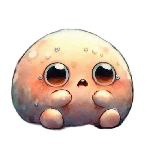 creature, animal, face, food, concept art, watercolor, pixel art, 3d render transparent PNG cut-out