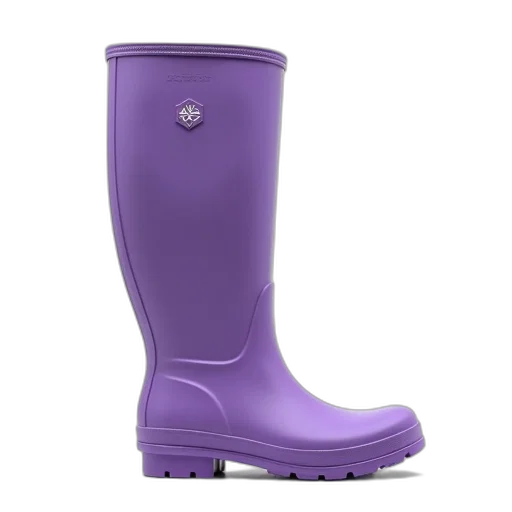 shoes, purple, rubber, rain, boot, smooth, surface, white transparent PNG cut-out