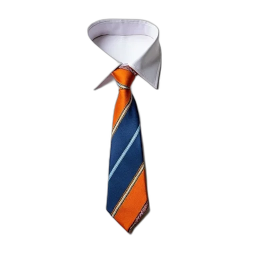 staff, colorful, tie, pattern, blue, orange, yellow, stripes transparent PNG cut-out