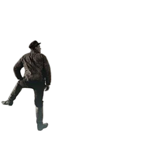 jacket, hat, staff, robot, 3d render, concept art, pixel art, photorealistic transparent PNG cut-out