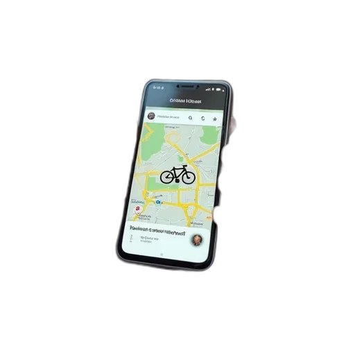 smartphone, map, screen, phone transparent PNG cut-out
