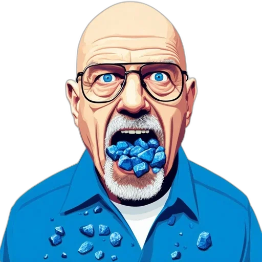 food, face, mask, comic book art, cartoon, concept art, photorealistic, blue transparent PNG cut-out