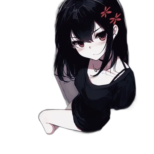 flower, dress, staff, face, anime, pixel art, cartoon, concept art transparent PNG cut-out