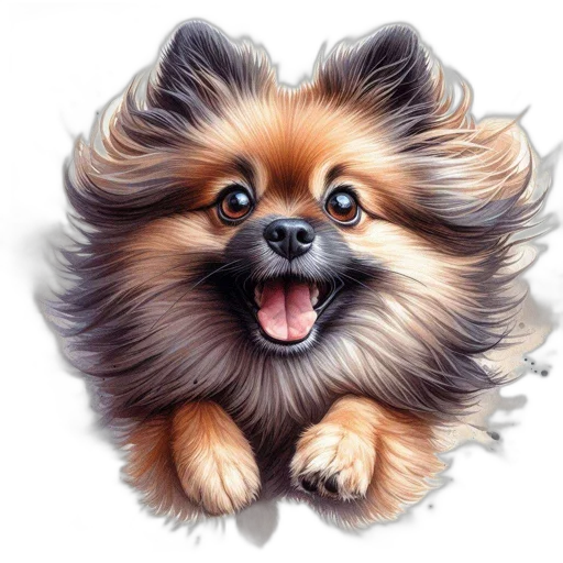 animal, hair, creature, face, photorealistic, watercolor, oil painting, cartoon transparent PNG cut-out