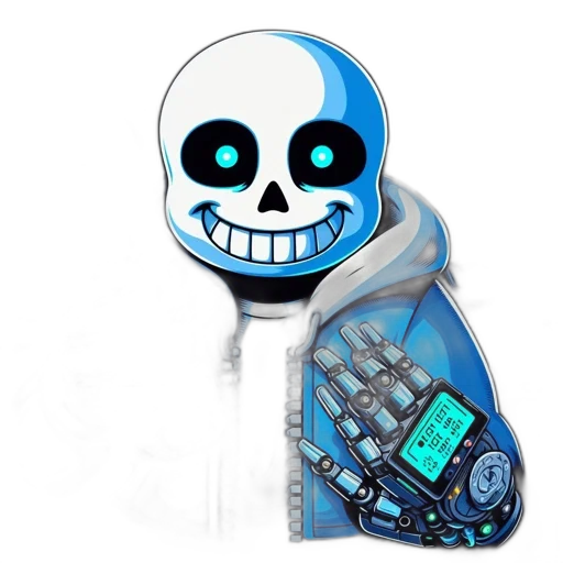 jewelry, jacket, mask, robot, concept art, cyberpunk, pixel art, 3d render transparent PNG cut-out