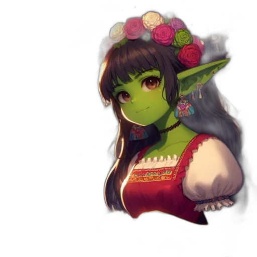 staff, flower, mask, face, fantasy art, pixel art, concept art, photorealistic transparent PNG cut-out