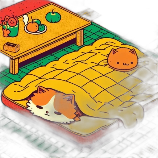food, pixel art, concept art, 3d render, golden, colorful, cozy, indoorscape transparent PNG cut-out