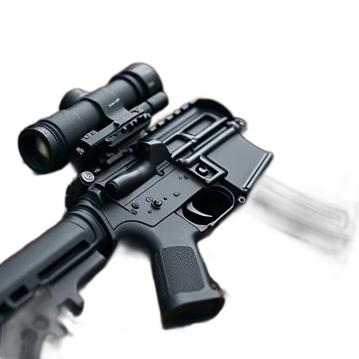 weapon, 3d render, photorealistic, m40, series, airsofted, semi, auto transparent PNG cut-out