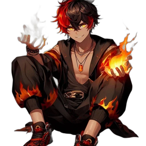 staff, weapon, dragon, pixel art, concept art, fantasy art, anime, fire transparent PNG cut-out