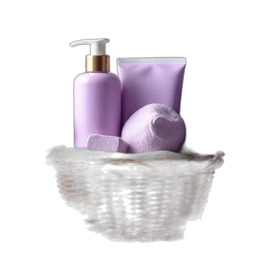 3d render, photorealistic, lavender, spa transparent PNG cut-out