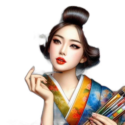 staff, umbrella, weapon, photorealistic, fantasy art, oil painting, anime, colorful transparent PNG cut-out