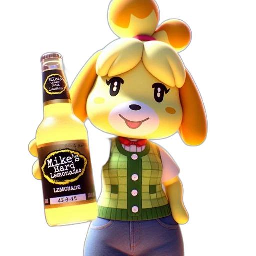 bottle, animal, food, jacket, 3d render, concept art, pixel art, cartoon transparent PNG cut-out